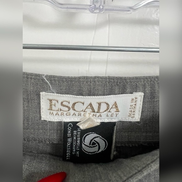 Escada Grey Wool Pants Size M $875 - Picture 2 of 3